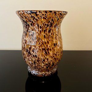 Vintage Murano Hand-blown Glass Speckled Vase